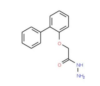 2-([1,1&prime;-Biphenyl]-2-yloxy)acetohydrazide (CAS 5493-64-1) - chemical structure image