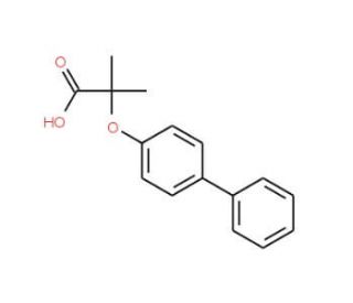 2-(1,1&prime;-Biphenyl-4-yloxy)-2-methylpropanoic acid - chemical structure image