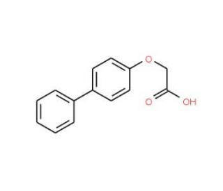 2-([1,1&prime;-Biphenyl]-4-yloxy)acetic acid (CAS 13333-86-3) - chemical structure image