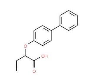 2-(1,1&prime;-Biphenyl-4-yloxy)butanoic acid - chemical structure image
