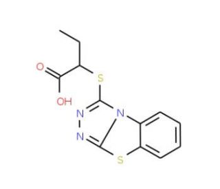 2-([1,2,4]Triazolo[3,4-b][1,3]benzothiazol-3-ylthio)butanoic acid - chemical structure image