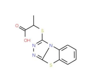 2-([1,2,4]Triazolo[3,4-b][1,3]benzothiazol-3-ylthio)propanoic acid - chemical structure image