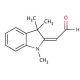 2-(1,3,3-Trimethylindolin-2-ylidene)acetaldehyde (CAS 84-83-3) - chemical structure image
