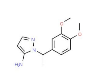 2-[1-(3,4-Dimethoxy-phenyl)-ethyl]-2H-pyrazol-3-ylamine - chemical structure image