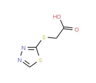 2-(1,3,4-thiadiazol-2-ylsulfanyl)acetic acid - chemical structure image