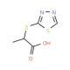 2-(1,3,4-thiadiazol-2-ylsulfanyl)propanoic acid - chemical structure image