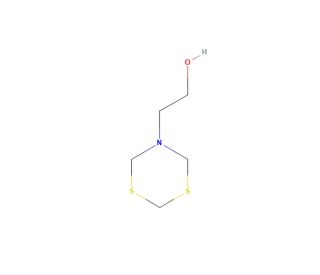2-(1,3,5-Dithiazinan-5-yl)ethanol (CAS 88891-55-8) - chemical structure image