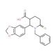 2-(1,3-Benzodioxol-5-yl)-1-benzyl-6-oxo-3-piperidinecarboxylic acid - chemical structure image