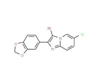 2-(1,3-Benzodioxol-5-yl)-3-bromo-6-chloroimidazo[1,2-a]pyridine (CAS 904813-96-3) - chemical structure image