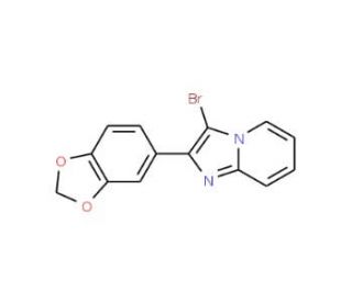 2-(1,3-Benzodioxol-5-yl)-3-bromoimidazo[1,2-a]pyridine (CAS 904813-89-4) - chemical structure image