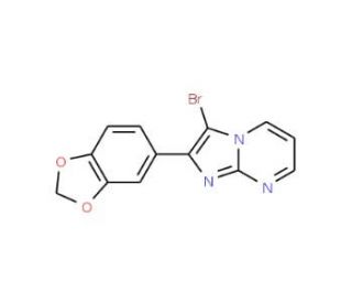 2-(1,3-Benzodioxol-5-yl)-3-bromoimidazo[1,2-a]pyrimidine (CAS 866145-38-2) - chemical structure image