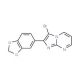 2-(1,3-Benzodioxol-5-yl)-3-bromoimidazo[1,2-a]pyrimidine (CAS 866145-38-2) - chemical structure image