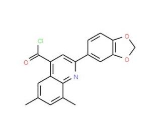 2-(1,3-benzodioxol-5-yl)-6,8-dimethylquinoline-4-carbonyl chloride - chemical structure image