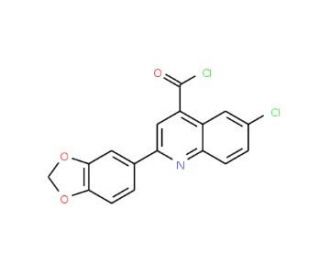 2-(1,3-benzodioxol-5-yl)-6-chloroquinoline-4-carbonyl chloride - chemical structure image