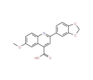 2-(1,3-benzodioxol-5-yl)-6-methoxyquinoline-4-carboxylic acid - chemical structure image