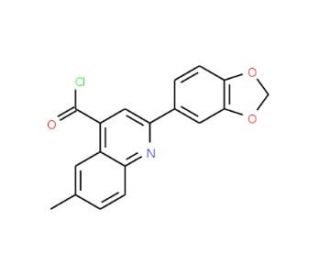 2-(1,3-benzodioxol-5-yl)-6-methylquinoline-4-carbonyl chloride - chemical structure image