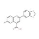 2-(1,3-Benzodioxol-5-yl)-6-methylquinoline-4-carboxylic acid - chemical structure image