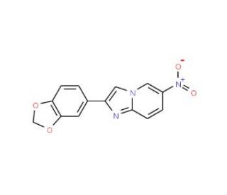 2-(1,3-Benzodioxol-5-yl)-6-nitroimidazo[1,2-a]pyridine (CAS 904813-81-6) - chemical structure image