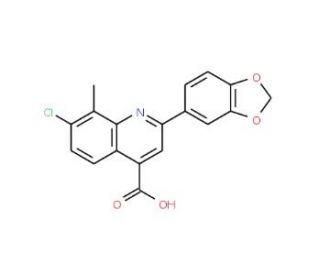 2-(1,3-Benzodioxol-5-yl)-7-chloro-8-methylquinoline-4-carboxylic acid - chemical structure image