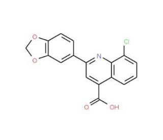 2-(1,3-Benzodioxol-5-yl)-8-chloroquinoline-4-carboxylic acid - chemical structure image