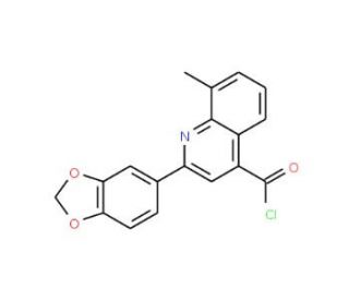 2-(1,3-benzodioxol-5-yl)-8-methylquinoline-4-carbonyl chloride - chemical structure image