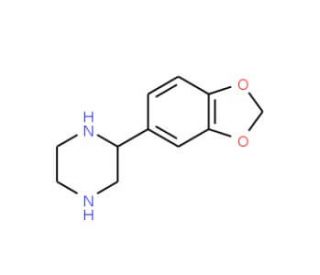 2-(1,3-Benzodioxol-5-yl)piperazine (CAS 65709-24-2) - chemical structure image