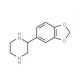 2-(1,3-Benzodioxol-5-yl)piperazine (CAS 65709-24-2) - chemical structure image