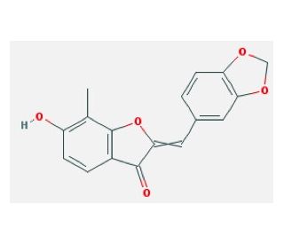 2-(1,3-benzodioxol-5-ylmethylene)-6-hydroxy-7-methyl-1-benzofuran-3(2H)-one - chemical structure image