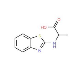 2-(1,3-benzothiazol-2-ylamino)propanoic acid - chemical structure image
