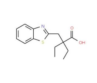 2-(1,3-benzothiazol-2-ylmethyl)-2-ethylbutanoic acid - chemical structure image