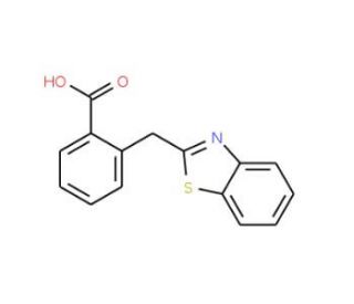 2-(1,3-benzothiazol-2-ylmethyl)benzoic acid (CAS 25108-21-8) - chemical structure image