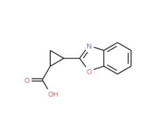 2-(1,3-Benzoxazol-2-yl)cyclopropanecarboxylic acid - chemical structure image