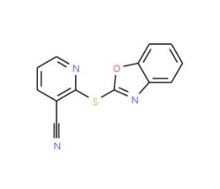 2-(1,3-Benzoxazol-2-ylthio)nicotinonitrile - chemical structure image