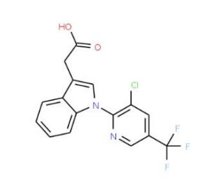 2-{1-[3-Chloro-5-(trifluoromethyl)-2-pyridinyl]-1H-indol-3-yl}acetic acid - chemical structure image
