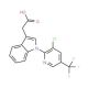 2-{1-[3-Chloro-5-(trifluoromethyl)-2-pyridinyl]-1H-indol-3-yl}acetic acid - chemical structure image