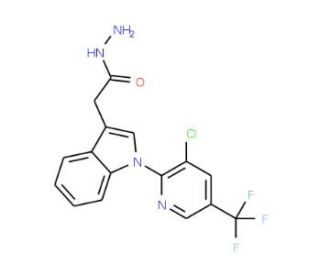 2-{1-[3-Chloro-5-(trifluoromethyl)-2-pyridinyl]-1H-indol-3-yl}acetohydrazide - chemical structure image