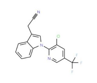 2-{1-[3-Chloro-5-(trifluoromethyl)-2-pyridinyl]-1H-indol-3-yl}acetonitrile - chemical structure image