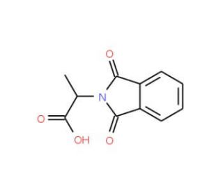 2-(1,3-Dihydro-1,3-dioxo-2H-isoindol-2-yl)propanoic acid (CAS 21860-84-4) - chemical structure image