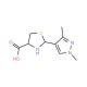 2-(1,3-Dimethyl-1H-pyrazol-4-yl)-1,3-thiazolidine-4-carboxylic acid - chemical structure image
