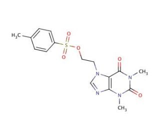 2-(1,3-dimethyl-2,6-dioxo-1,2,3,6-tetrahydro-7H-purin-7-yl)ethyl 4-methylbenzenesulfonate - chemical structure image