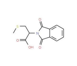 2-(1,3-dioxo-1,3-dihydro-2H-isoindol-2-yl)-3-(methylthio)propanoic acid (CAS 55582-20-2) - chemical structure image