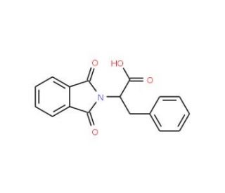 2-(1,3-dioxo-1,3-dihydro-2H-isoindol-2-yl)-3-phenylpropanoic acid (CAS 38229-08-2) - chemical structure image
