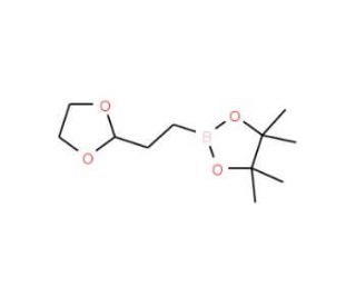 2-(1,3-Dioxolan-2-yl)ethylboronic acid pinacol ester (CAS 1073354-07-0) - chemical structure image
