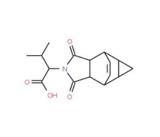 2-(1,3-Dioxooctahydro-4,6-ethenocyclopropa-[f]isoindol-2(1H)-yl)-3-methylbutanoic acid (CAS 436811-19-7) - chemical structure