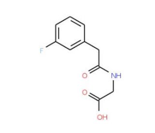 2-[1-(3-fluorophenyl)acetamido]acetic acid - chemical structure image