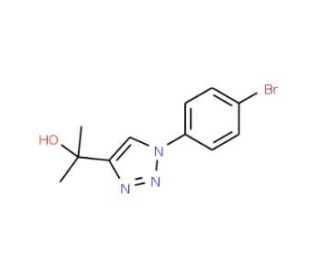 2-(1-(4-Bromophenyl)-1H-1,2,3-triazol-4-yl)propan-2-ol (CAS 1000339-34-3) - chemical structure image
