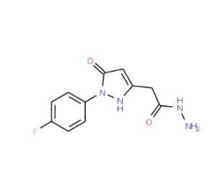 2-[1-(4-fluorophenyl)-5-oxo-2,5-dihydro-1H-pyrazol-3-yl]acetohydrazide - chemical structure image