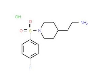 (2-{1-[(4-Fluorophenyl)sulfonyl]piperidin-4-yl}ethyl)amine hydrochloride - chemical structure image