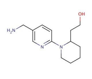 2-{1-[5-(aminomethyl)pyridin-2-yl]piperidin-2-yl}ethan-1-ol - chemical structure image