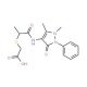 ({2-[(1,5-dimethyl-3-oxo-2-phenyl-2,3-dihydro-1H-pyrazol-4-yl)amino]-1-methyl-2-oxoethyl}thio)acetic acid - chemical structur